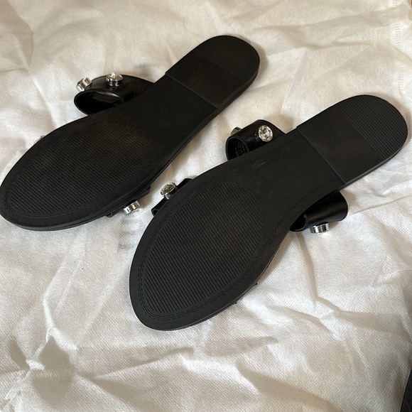 Steve Madden black sandals with rhinestone straps. Size 8.5 - Picture 4 of 7